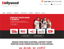 Tablet Screenshot of hollywoodscreenprinting.com